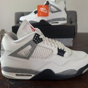 Air Jordan Retro 4 White Cement Shoes